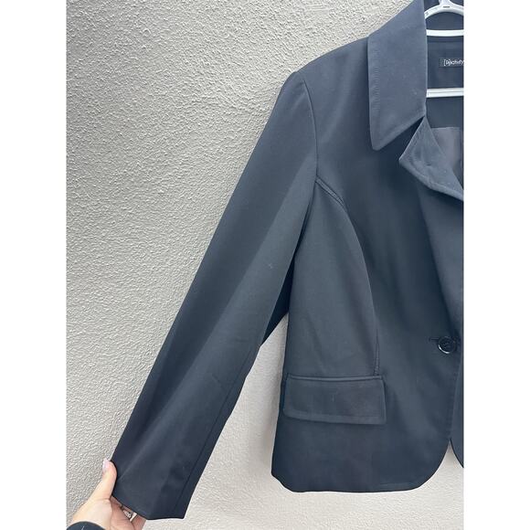 Relativity Womens Blazer Plus Size 16W Black Single Button Up Collared - Picture 2 of 16